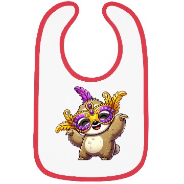 Discover Mardi Gras Sloth Mask Carnival Costume Bibs