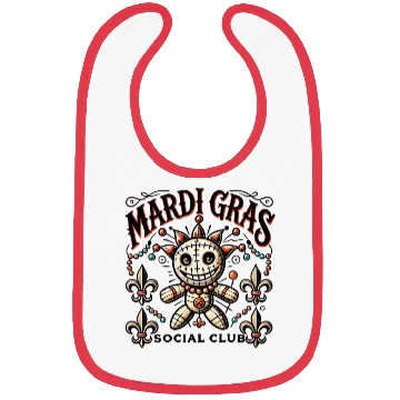 Discover Mardi Gras Voodoo Doll Soociial Clubb Magic Bibs