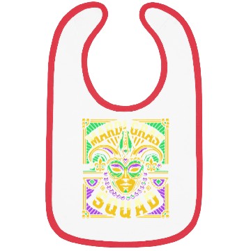 Discover Mardi Gras Squad Mask Beads Celebration Bibs