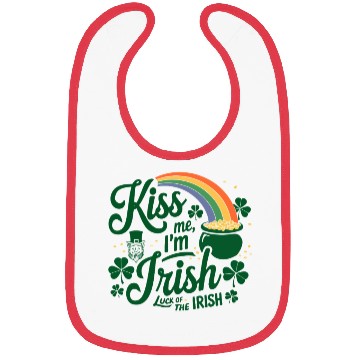 Discover Kiss Me I'm Irish Funny St Patrick's Day Bibs