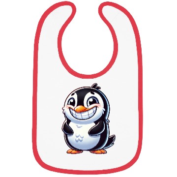 Discover Cute Penguin Cartoon Smiling Laughing Joy Bibs