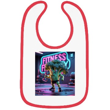 Discover Cartoon Broccoli Gym Bibs