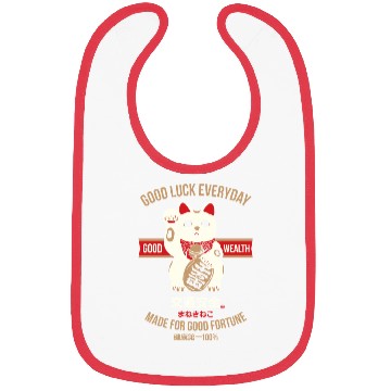 Discover Maneki-neko (Lucky Cat) Bibs