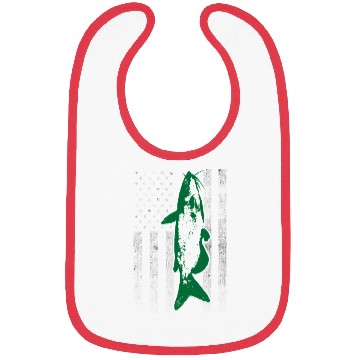 Discover American Flag Fish Bibs