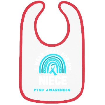 Discover I Wear Teal for My Niece PTSD Awareness Bibs