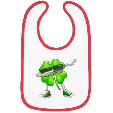 Discover Bruh Dabbing Shamrock - Funny St Patricks Day Bibs