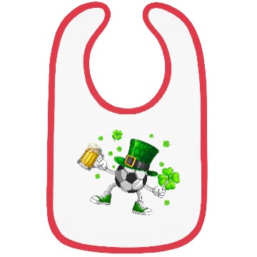 Discover Soccer Drinking Beer St Patrick's Day Bibs