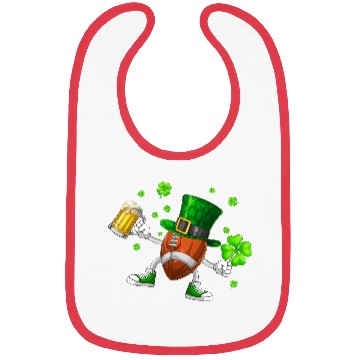 Discover Football Drinking Beer St Patrick's Day Bibs