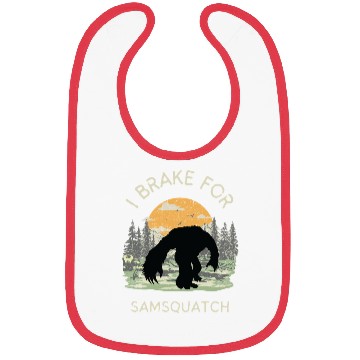 Discover Funny Samsquatch Bigfoot Cryptid Camping Bibs