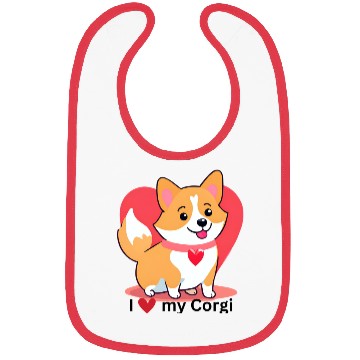 Discover I Love my Corgi Bibs