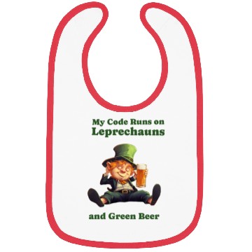 Discover My Code Runs on Leprechauns and Green Beer Bibs