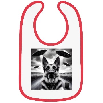 Discover German shepherd Gsp Funny Graphic Selfie UFOs Weir Bibs