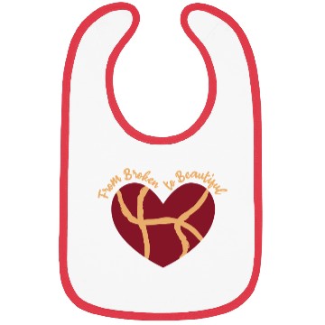Discover From Broken Pottery Culture Kintsugi Heart Bibs