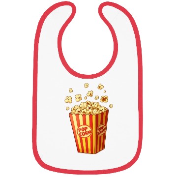 Discover A popcorn box with little popcorn jumping out Bibs