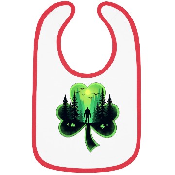 Discover St Patrick's Day Bigfoot Sasqautch Irish Bibs