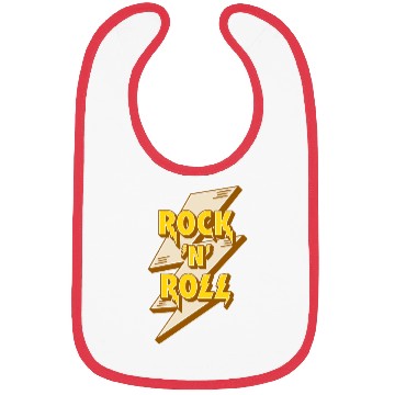 Discover Rock'N'Roll Sign With Lightning Bolt Bibs