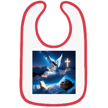 Discover Ángel Guardián Velando el Sueño Bibs