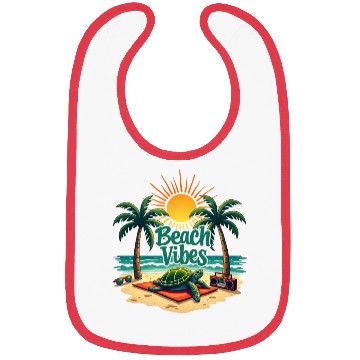 Discover Beach Vibes Turtle Bibs