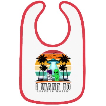 Discover Vintage Alien Sunset Otherworldly Escape Bibs
