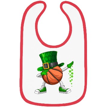 Discover Funny Dabbing Shamrock Basketball St Patrick's Day Bibs