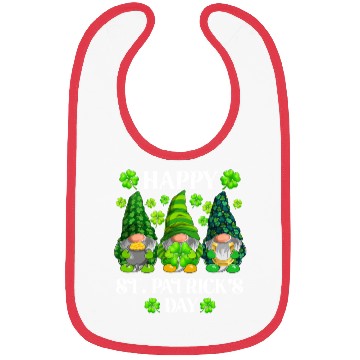 Discover Happy St. Patrick's Day Gnomes Shenanigans Irish Bibs