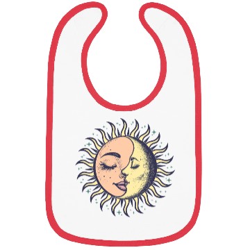 Discover Boho Sun Moon Spirituality Sun Face Bibs