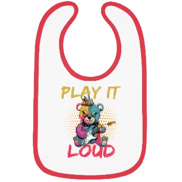 Discover Play It Loud Bear Rockin' Guitar Vibes Bibs