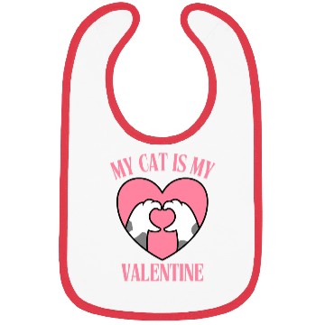 Discover My Cat Is My Valentine Bibs