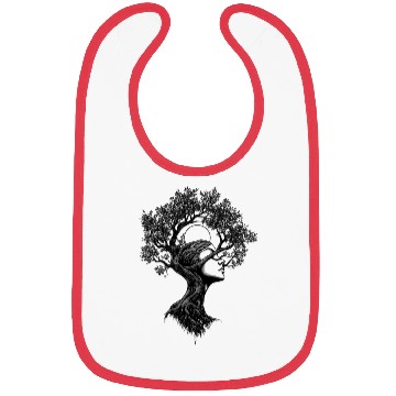 Discover Boho Tree Woman Nature Abstract Graphic Mystical Bibs