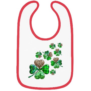 Discover St. Patrick's Day Shamrock Irish Leopard Bibs