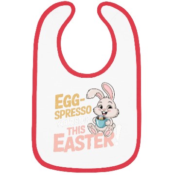 Discover Egg-spresso Yourself! Easter Bunny with Coffee cup Bibs