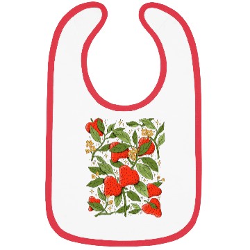 Discover Heartfelt Strawberry Blossom Design Bibs