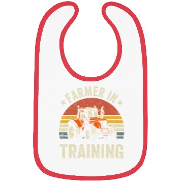Discover Farmer In Training Farming Retro Sunset Tractor Bibs