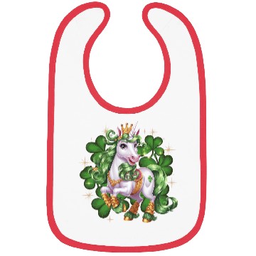 Discover St. Patrick's Day Unicorn Funny Lucky Unicorn Bibs