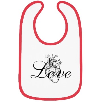 Discover Vintage Anatomical Heart with Calligraphy Bibs