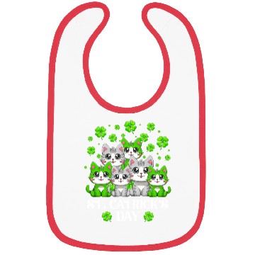 Discover Funny St Patrick's Day Happy St Cat Tricks Day Bibs