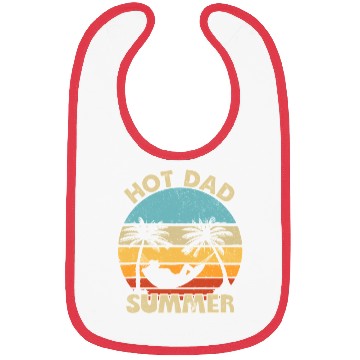Discover Hot Dad Summer Vintage Retro Sunset Bibs