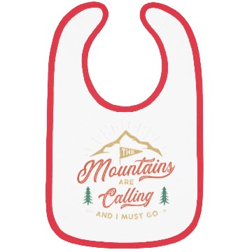 Discover The Mountains Are Calling Vintage Design Bibs