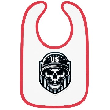Discover US Skull and Shield Design Bibs