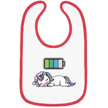 Discover Unicorn Sleeping Recharging Night Bedtime Bibs