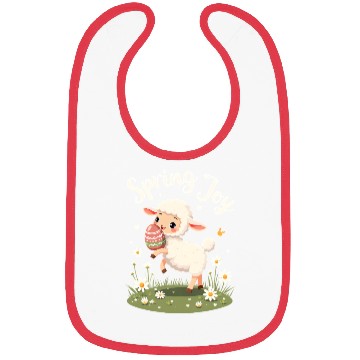 Discover Playful Easter Lamb Bibs – Springtime Joy Desig