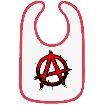 Discover Red Anarchy Symbol - Rebel Freedom Statement Bibs