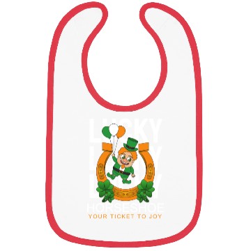 Discover Lucky horseshoe your ticket to joy Bibs