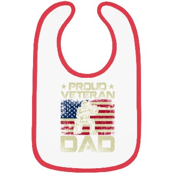 Discover Proud Veteran Dad Bibs