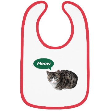 Discover Meow, Cute Cat Design Bibs