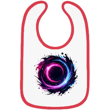 Discover Cosmic Vortex Swirl – Neon Galaxy Energy Bibs