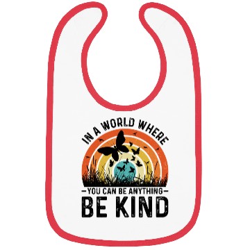 Discover Inspirational Be Kind Quote with Rainbow Bibs
