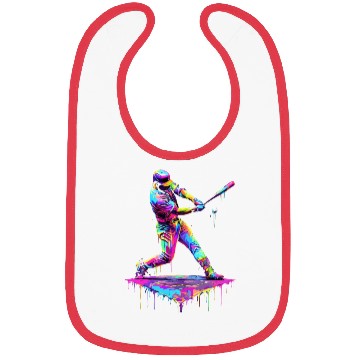 Discover Ice Cream Drip Baseball Bat Baseball Player Bibs