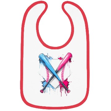 Discover Ice Cream Drip Baseball Bat Baseball Player Bibs