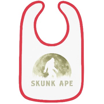 Discover Skunk Ape Bigfoot Moon Silhouette Retro Believe Bibs